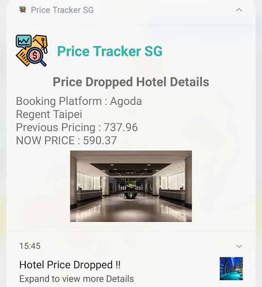 Price Tracker SG Agoda Price Tracker Price Drop