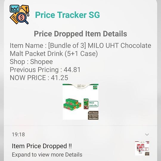 Price Tracker SG Shopee Price Tracker Price Drop