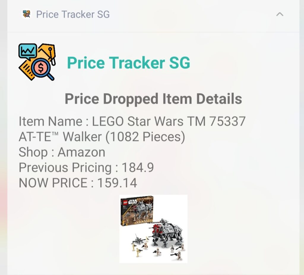 Price Tracker SG Amazon Price Drop 5