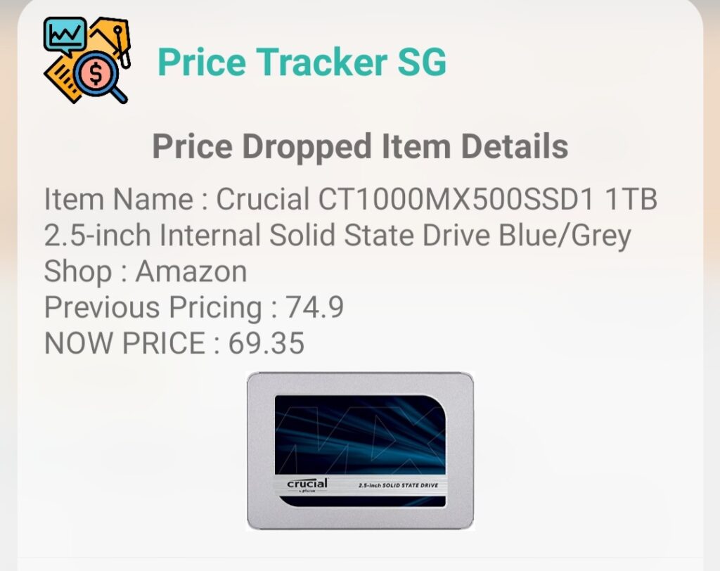 Price Tracker SG Amazon Price Tracker Price Drop 6