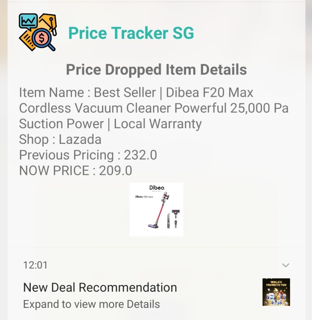 Price Tracker SG Lazada Price Tracker Price Drop 8