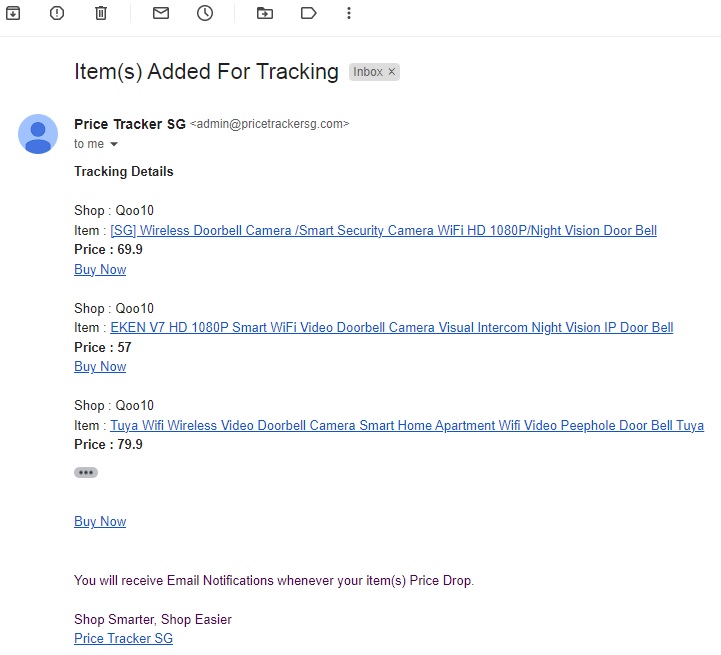 Price Tracker SG Qoo10 Price Tracker Items Tracking added